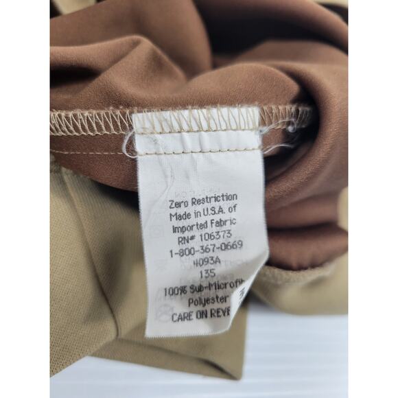 Zero‎ Restriction Golf Outer Wear Mens XL Microsuede Brown Tan Embroidered Vest - Picture 8 of 9